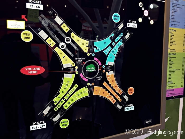 クアラルンプール国際空港（KLIA）サテライトビルのフロアマップ