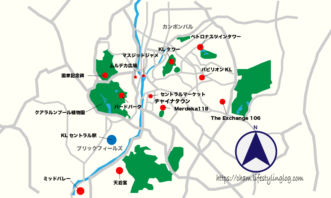 クアラルンプール観光マップ（地図）