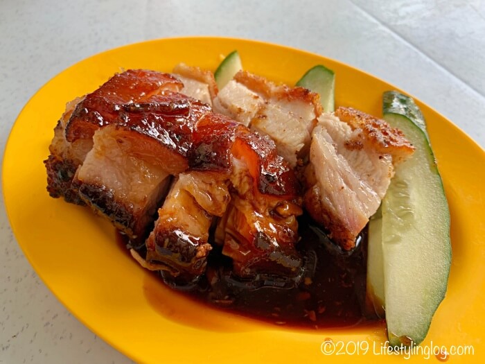 厚みのあるRestoran Char Siew Yoongの叉焼（チャーシュー）