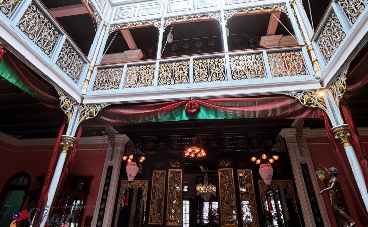 Pinang Peranakan Mansion(ペナンプラナカンマンション)のメインホールにある中庭