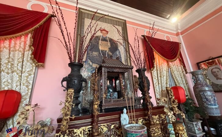 Pinang Peranakan Mansion(ペナンプラナカンマンション)に展示されている鄭景貴と夫人の肖像画