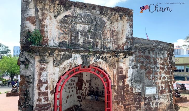 マラッカのファモサ要塞跡・サンチャゴ砦(A Famosa / Porta de Santiago )の背面