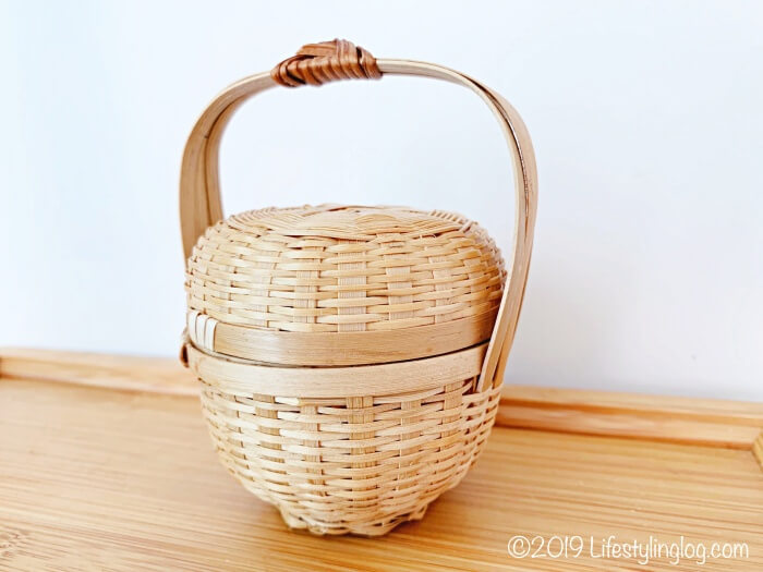 The Basket Shopで購入した竹製のミニバスケット