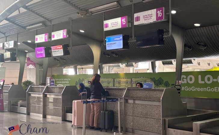 KLセントラル駅にあるチェックインカウンター