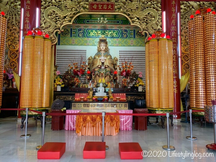 クアラルンプールの天后宮（Thean Hou Temple）に祀られている媽祖