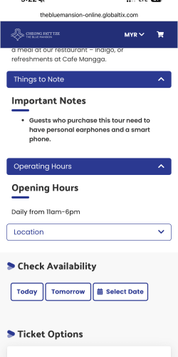 ブルーマンションの見学予約枠検索画面