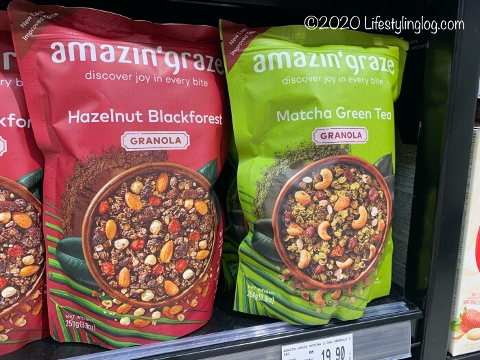 スーパーで販売されているAmazin' Grazeのグラノーラ商品