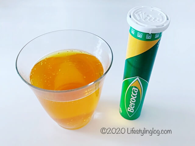 Berocca（べロッカ）のビタミンサプリが完全に溶けきった状態