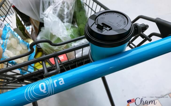コーヒーを飲みながら買い物できるQra