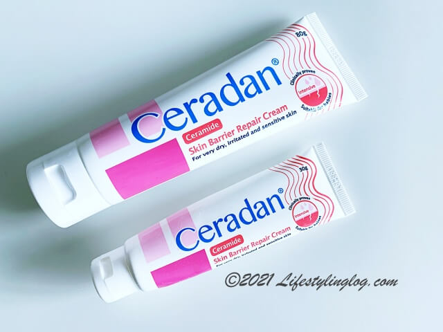 80gと30g入りのCeradan Skin Barrier Repair Cream