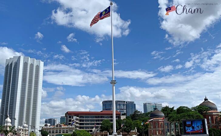 Dataran Merdeka（ムルデカ広場）にあるフラッグポール