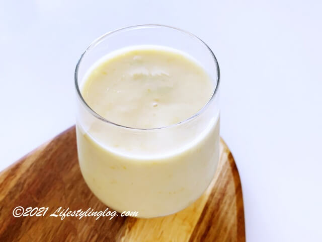 cempedak（コパラミツ ）で作ったLassi（ラッシー）