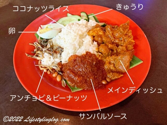 Nasi Lemak（ナシレマ・ナシルマ）の具材