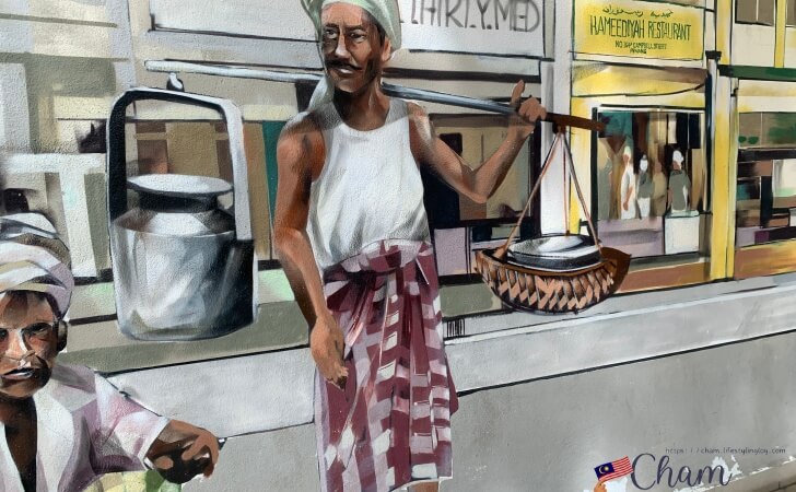 Nasi Kandar（ナシカンダー）を描いた壁画