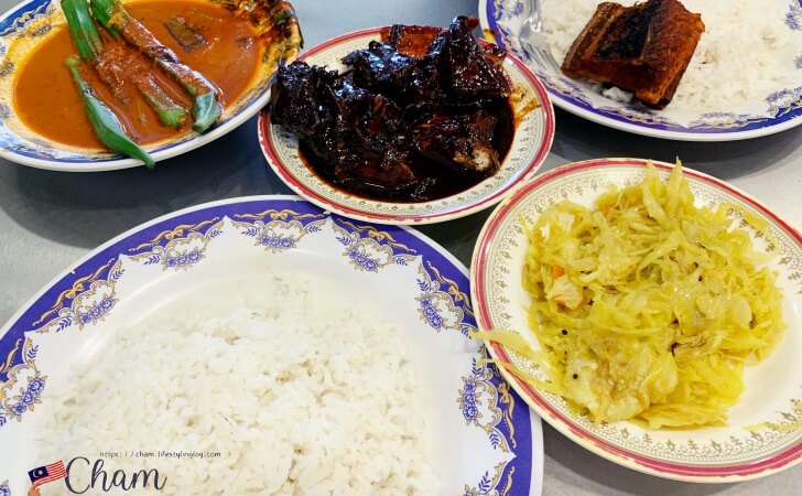ソースを別のお皿に入れてもらったKuah AsingのNasi Kandar（ナシカンダー）