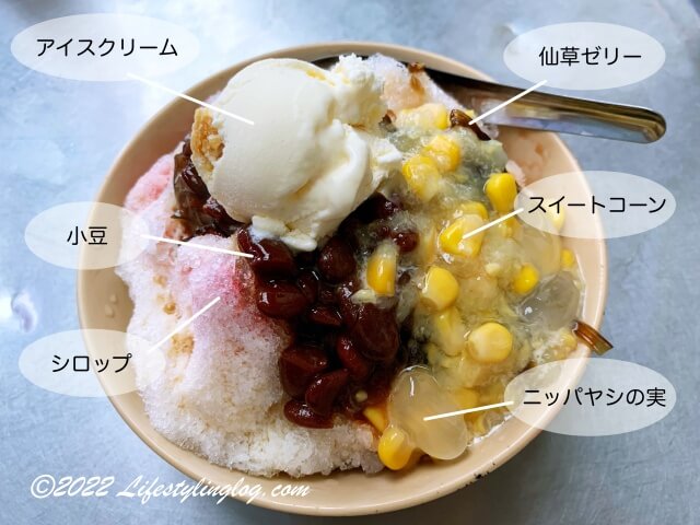 マレーシアのAis Kacang/Ice Kacang（アイスカチャン）に定番のトッピング