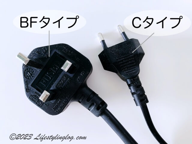 マレーシアで使われているBFタイプとCタイプのプラグ