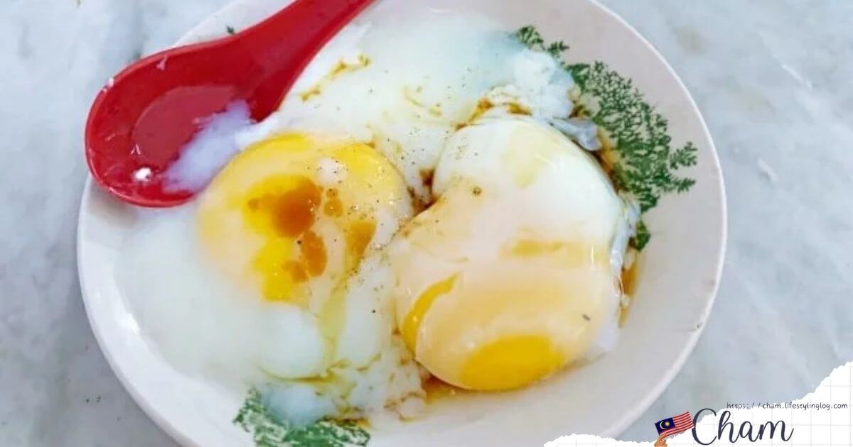 マレーシアの温泉卵のHalf Boiled Egg（ハーフボイルドエッグ）