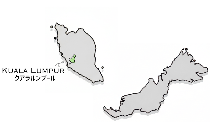 クアラルンプールの位置を示す地図