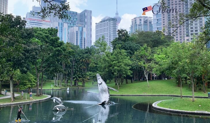 KLCC公園(KLCC Park)にある池