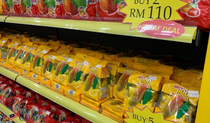 Taste of Malaysiaで販売されているLot100のマンゴーグミ
