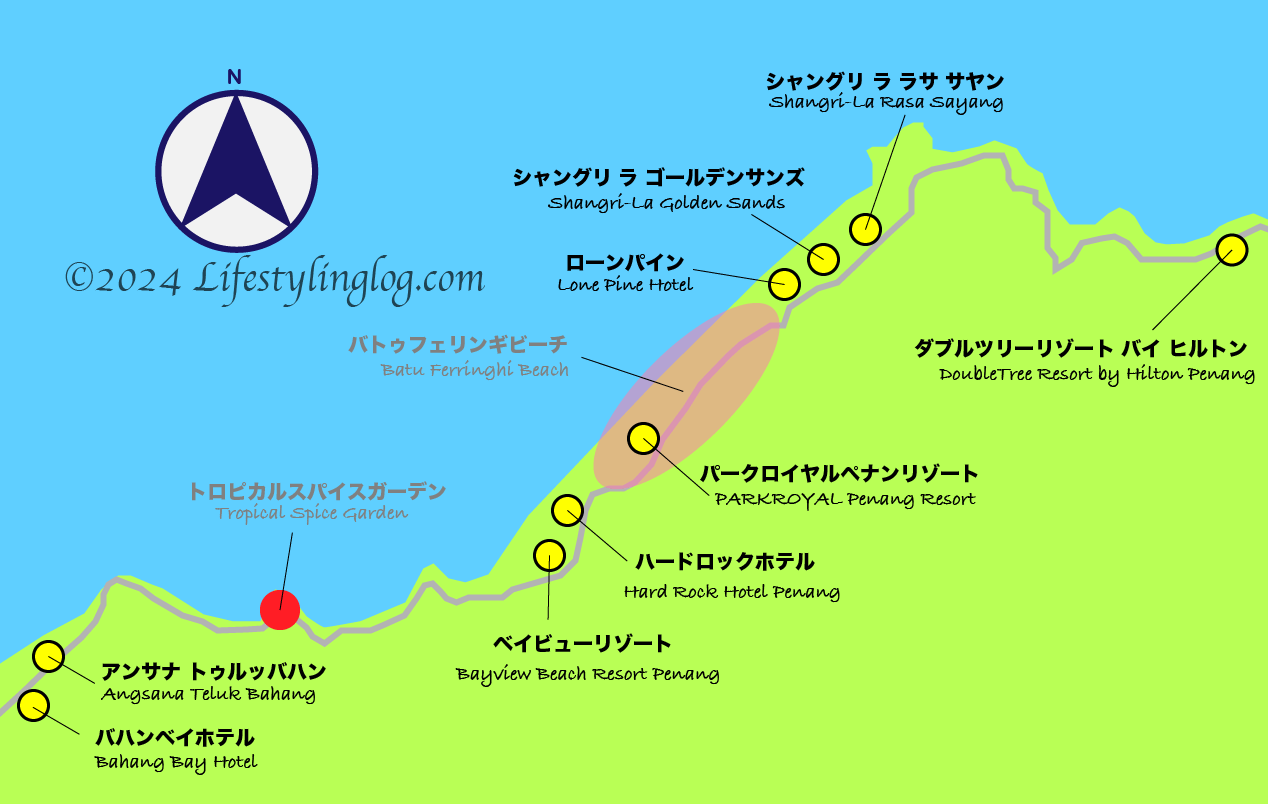 バトゥフェリンギとテロッバハンにあるホテル