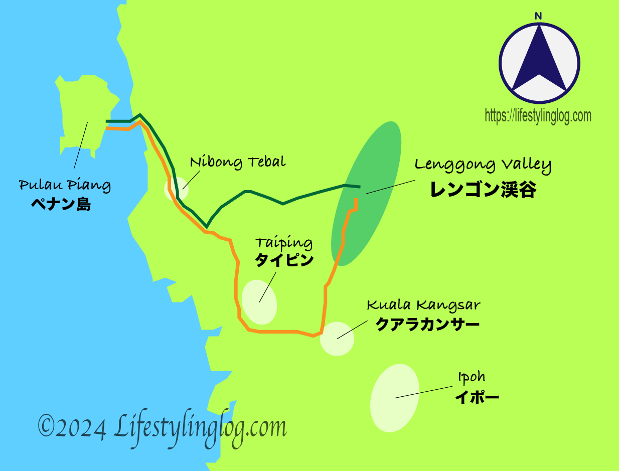 ペナン島からレンゴン渓谷への行き方とルート