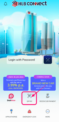 Hongleong BankのアプリにあるQR Payのアイコン