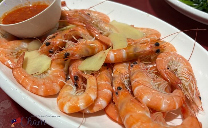 KK Garden Seafood（KKガーデンシーフード）の蒸しエビ