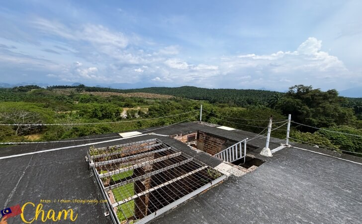 最も高い場所にあるKellie's Castleの屋上