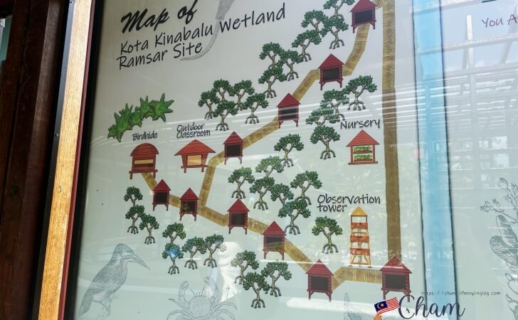 コタキナバルウェットランド(Kota Kinabalu Wetland)の園内マップ