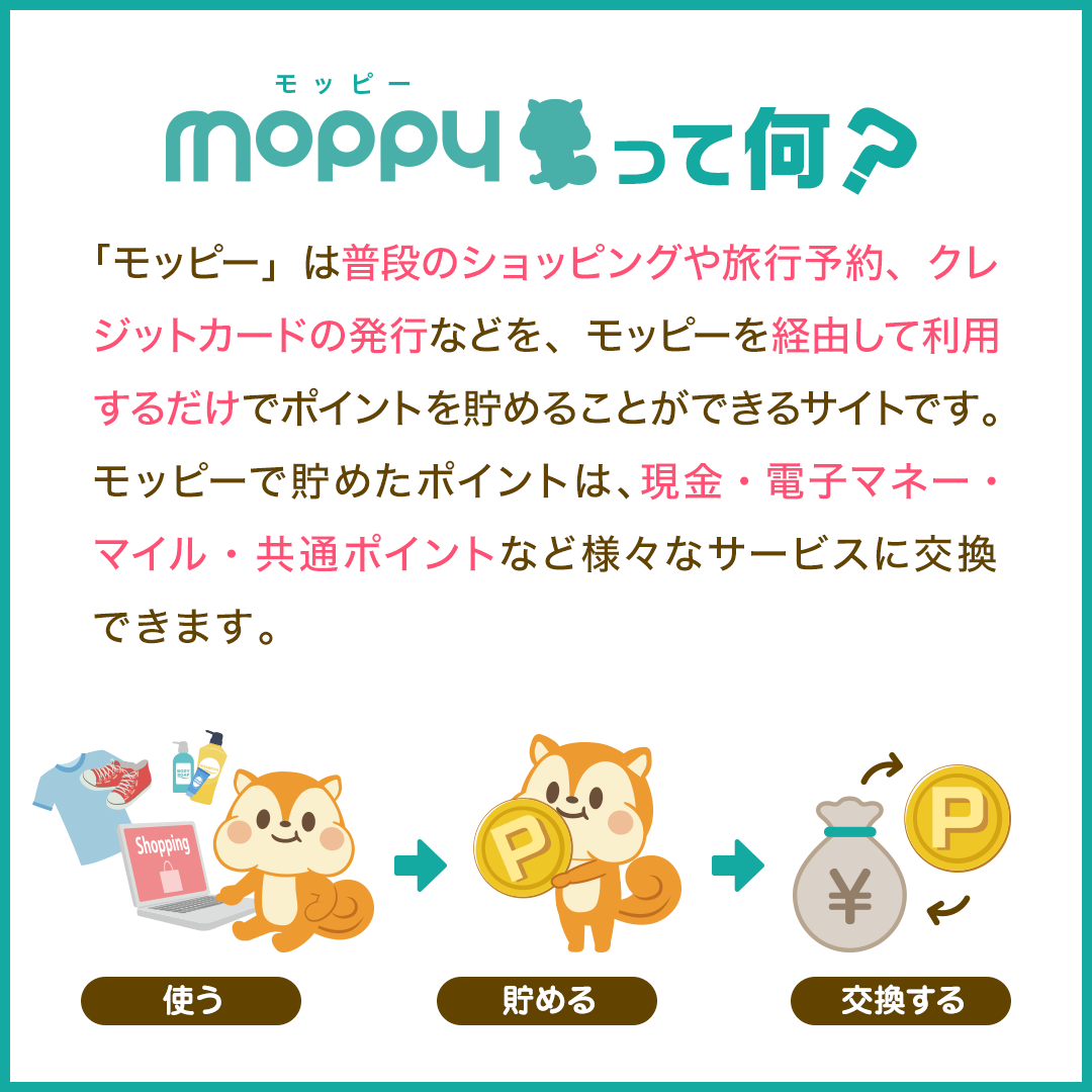 モッピーのサービスに関する説明