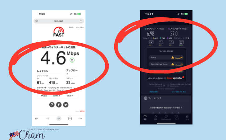 KlookのeSIMをマレーシアで使った時の速度計測結果（3回目）