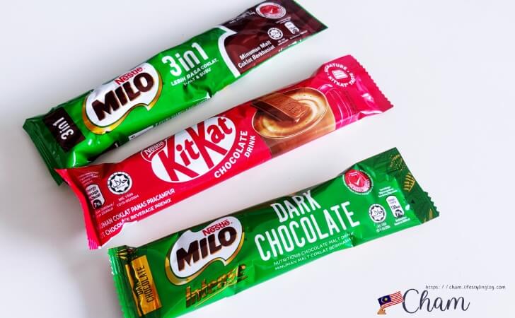 Milo Intense Dark Chocolate（ミロインテンスダークチョコレート）と3in1のミロ、キットカットチョコレートドリンク