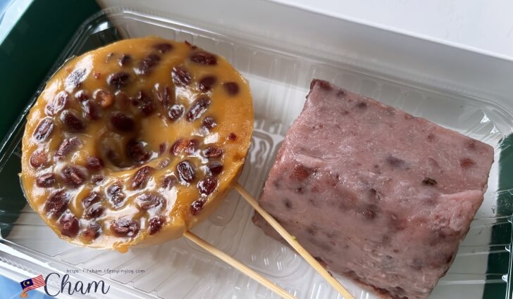 Kwan Kee Store（坤記糕品）で購入した小豆ケーキとブラウンシュガーライスボウルケーキ