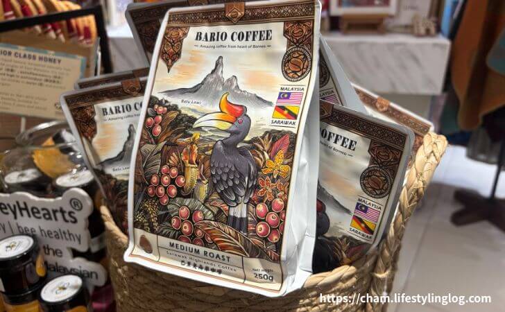 クアラルンプール国際空港ターミナル1にあるSense of Malaysiaで販売されているボルネオコーヒー