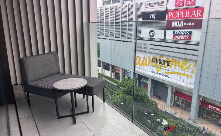 ハイアットセントリックコタキナバルのバルコニー