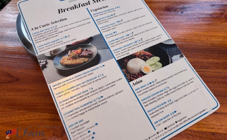 シャングリ ラ ラサリア コタキナバルOceanoのメニュー