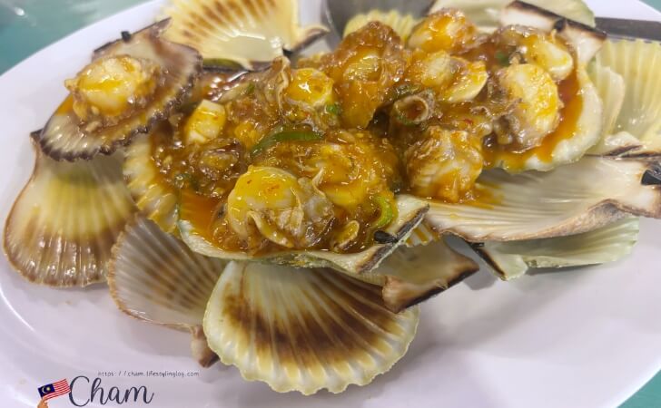 ウェルカムシーフードレストランのホタテ料理