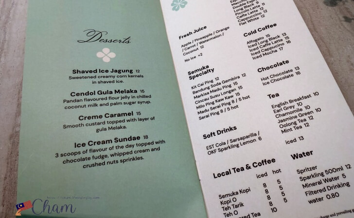 Semuka Cafeのデザート＆ドリンクメニュー