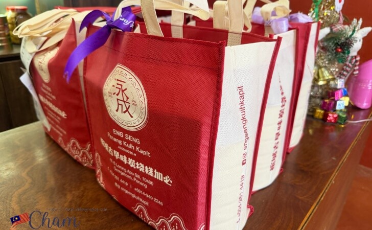 Eng Seng Penang Kuih Kapitで包装してもらった袋