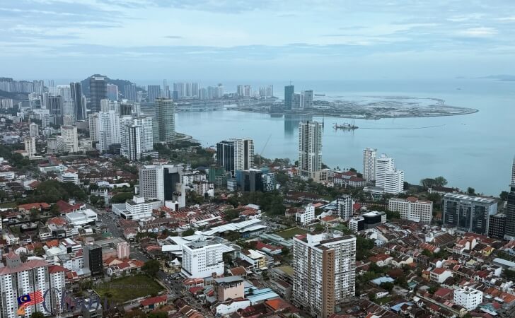 展望台から見えるペナンの風景