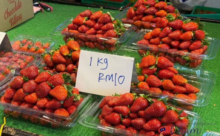 Bazar Kea Farm Cameron Highlandsで販売されているいちご