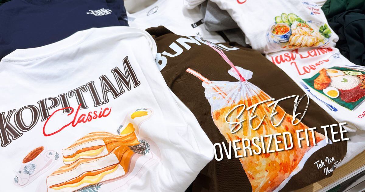 マレーシアのSEEDで販売されているローカルグルメオーバーサイズTシャツ